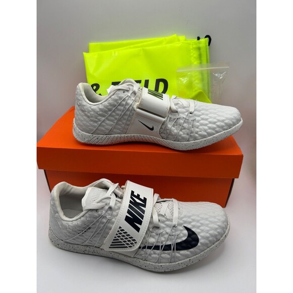 NIKE Triple Jump Elite Track Flywire Spikes (705394-001) White US M8, W9.5 - Picture 2 of 8